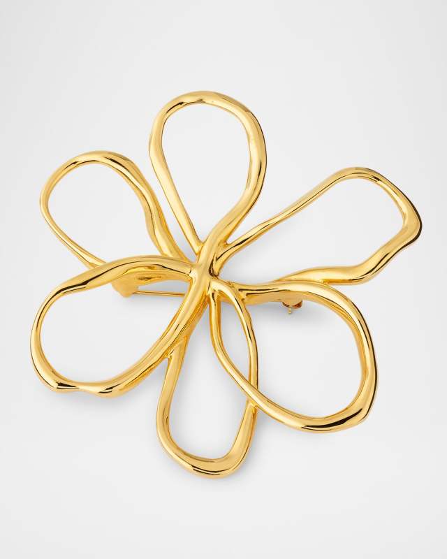 Threaded Flower Brooch